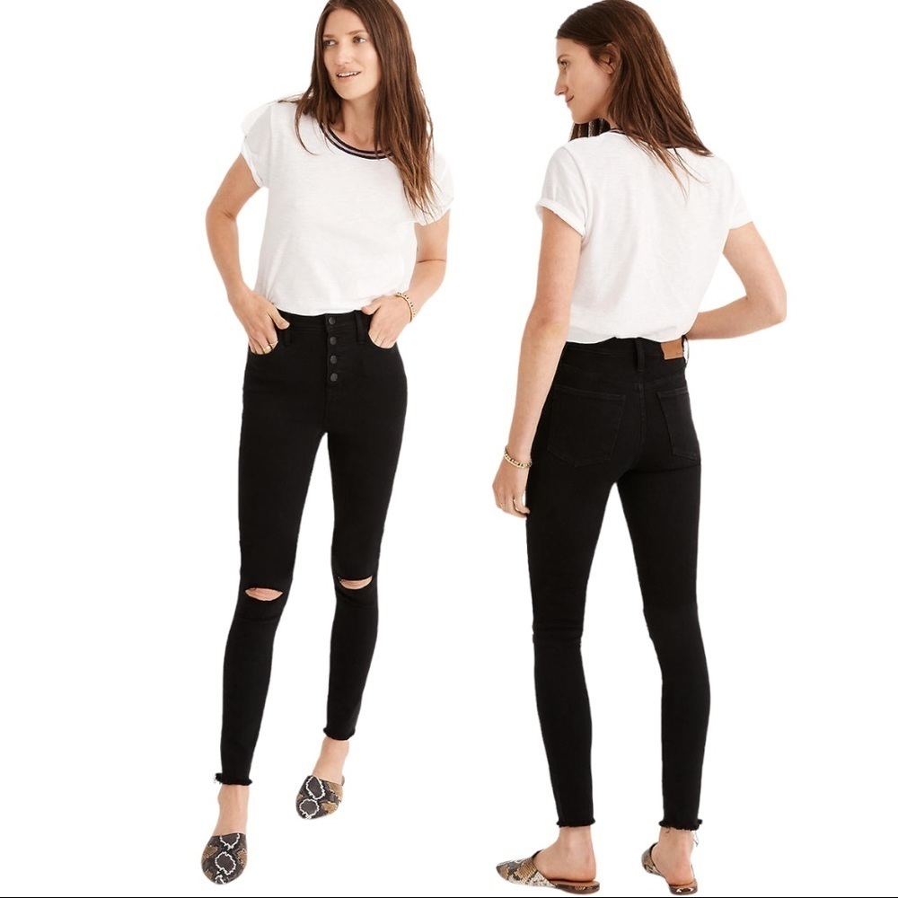 MADEWELL 10" High-Rise Roadtripper Jeggings: Button-Front Edition
